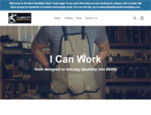 Tablet Screenshot of disabilityworktools.com